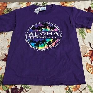 5/$3 Purple Aloha Hawaii T-Shirt